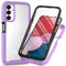 Samsung Galaxy A14 4G / 5G Case with Built-in Screen Protector, 360 Full Body Protective Cover Heavy Duty Anti-Scratch Shockproof Slim Silicone Bumper Clear Phone Case for Samsung A14 6.6 Purple