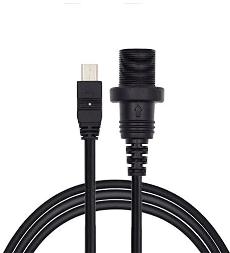 NFHK 1m Impermeabile Antipolvere 480Mbps Mini USB2.0 5Pin Maschio a Femmina Cavo di Alimentazione Dati di Estensione Car Panel Mount Design