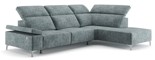 VitaliSpa Sofa L Form James, Grau, 301 x 218 cm Rechte Ecke