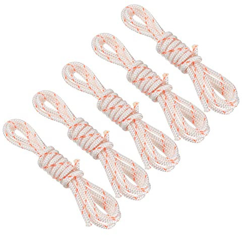 PATIKIL 0.95 Meter Length 2.8mm Dia. Pull Cord Rope, 5 Pcs Nylon Braided Pull Recoil Start Cord Rope for Lawn Mower Chainsaw Trimmer