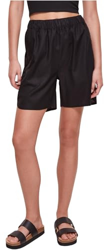 Urban Classics Damen Shorts Ladies Linen Mixed Shorts Black XS