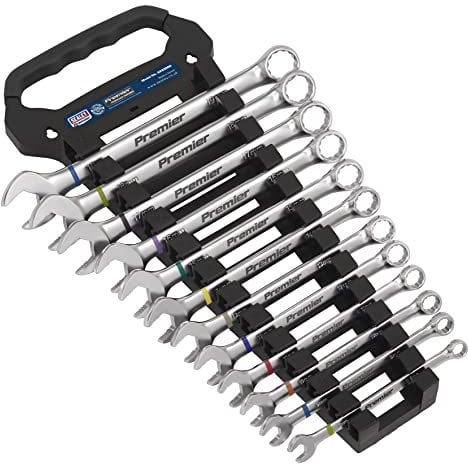 Sealey Combination Spanner Set Anti-Slip, 12pc Metric - Platinum Series - AK63950