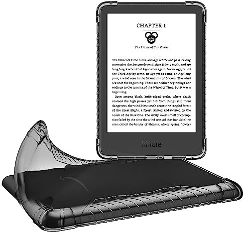MoKo Étui Compatible avec 6 Liseuses Kindle 11e génération(Modèle 2022), Housse de Protection Premium Flexible en TPU, Coque Arrière Transparente Souple Anti-Chutes, Noir