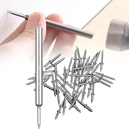 Clou sans Couture à Double tête pour plinthe, Fixation de Planche à Double tête, Ligne de plinthe sans Couture, Clou Invisible, vis sans Couture pour plinthe (200PCS)