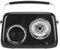 Portable Retro Radio Speaker Handheld HiFi Stereo Sound Vintage Look Music Player with 5.0 and Large 1500mAh Battery for Party Outdoor (Black)