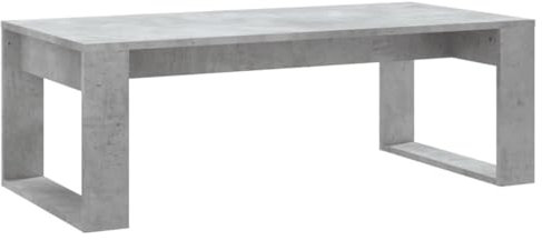 vidaXL Modern Coffee Table in Concrete Grey - Engineered Wood - Ideal for Living Room - Easy to Clean - 102x50x35cm