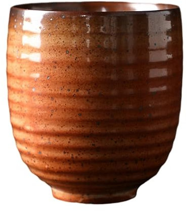 CAPIJIONG Tasse à thé rétro japonaise en céramique transformable en céramique pour bureau, maison, restaurant, café, salon de thé, tasse Nafu - Marron 200 ml
