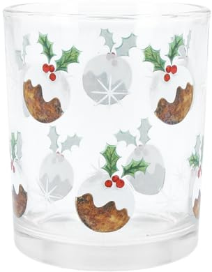 Gisela Graham Tea Light Holder With Christmas Puddings