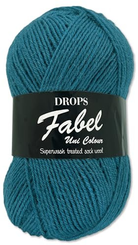 Frida's Wollhaus Drops 50 g Fabel Sockenwolle Schurwolle superwash Garn Stricken Häkeln 45 Farben (108 | Königsblau)