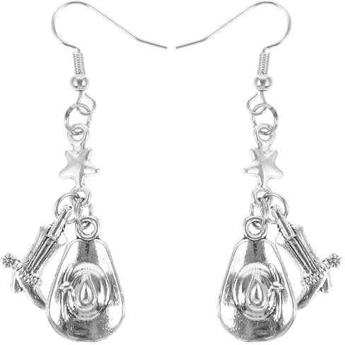 PRETYZOOM 1paar Cowboyhut Und Stiefel Ohrringe Für Frauen Trendige Tropfenohrringe Mit Modischen Anhängern Für Besondere Anlässe Und Alltagslook Langlebig Und Auffällig