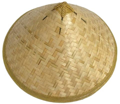 Chinesischer Bambushut für Erwachsene, Unisex, Cosplay, NinjaKonische Sonnenkappe, handgewebter Fischerhut, Reisbauernhut für Männer und Frauen, Ninjashat, Partyhut, Bauernhut, Reishut, Strohhut