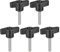 QUARKZMAN 5 Stück Klemmschraubenknopf, M5 x 35mm 304 Edelstahl T-förmige Daumenschrauben Griff für schnellen Austausch des Handfestziehknopfs