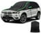 Opaltool Auto Schwarzes Halbgarage für BMW X3 2003-2024, LWB 300D Soft Windschutzscheibe Abdeckung Hälfte Auto Abdeckung mit verstellbaren elastischen Schnur und Haken