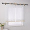 Joyswahl Voile Scheibengardine im Landhausstil »Kamille« Cáfe Gardinen Transparent Kurz Küchengardinen Bistrogardinen Küche Beige HxB 90x60cm 1 Stück