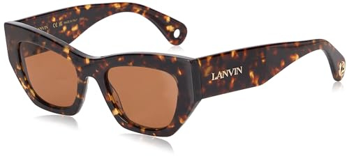 Lanvin LNV651S 234 Dark Tortoise Sunglasses Woman Acetato, Modified Rectangle, 51