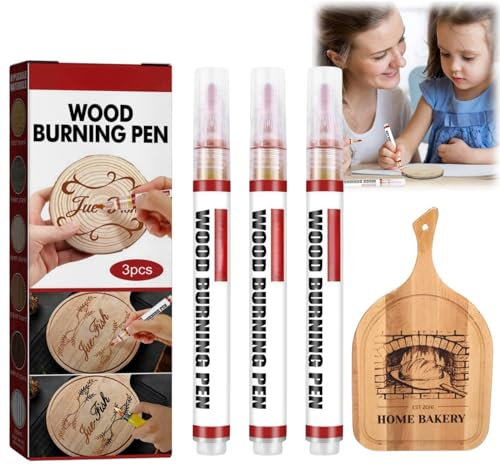 3 marcadores de combustión de madera, bolígrafo para quemar madera, marcador de quemadura de madera, marcador de combustión de madera, gel de combustión de madera para madera, pasta de antorcha para