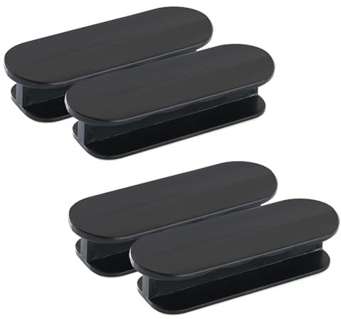 Bamyli 4 PCS Poignet Ventouse Baie Vitrée, Poignées de Porte de Balcon, Poignées de Placard, Poignée de Meuble en Verre, Poignée de Meuble Autocollante (Noir)