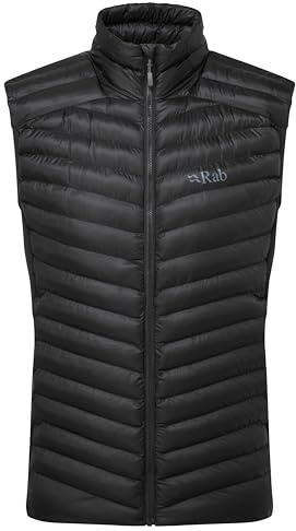 Rab Men's Cirrus Flex Vest Lightweight Insulated Puffy Gilet for Hiking, Skiing, & Climbing - Black - Large