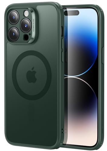 ESR Schutzhülle für iPhone 14 Pro Max, transparente matte Hülle, kompatibel mit MagSafe, Schutz in Militärqualität, Classic-Serie, mattes Grün