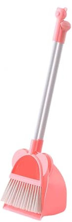 Mini Escoba con recogedor para niños, Juego de Escoba, Herramientas de Limpieza para el hogar, Rosa