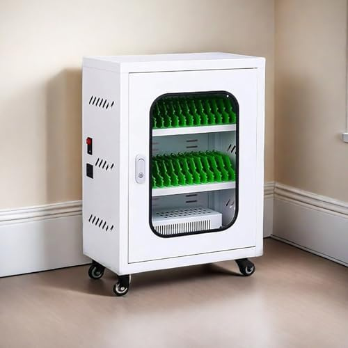 Charging Cart - 30/40/50 Bay Mobile Storage for Multiple Devices | Not compatible with iPad | & Classroom Storage Cart - Efficient and Organized Charging Solution,30