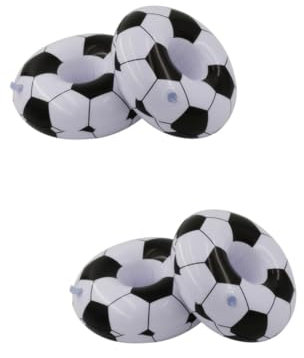 TOYANDONA 4stücke Aufblasbare Fußball Getränkehalter Cup Holder Für Strandpartys Gartenfeiern Und Fußball-mottopartys Stabil Und Langlebig Für Sommer-Events Und Feierlichkeiten