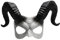 Generic Goat Mask Cosplay Costume Gothic Goat Head Skull Mask Horns Devil Mask Ram Horns Adult Demon Mask Halloween Horn, Black, White