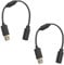 PMTFUMY 2-Pack Premium Breakaway USB Cables for Xbox One/Series X|S, Xbox 360 & PC - Essential Replacement for Thrustmaster, Logitech G920 & More Steering Wheels Black