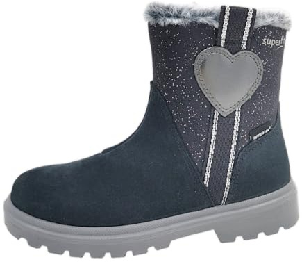 Superfit Spirit Kinderschuhe Mädchen Reißverschluss Winterstiefel Grau, Schuhgröße:35 EU