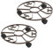 FIVMEN Pflanzenroller Rund Metal Ø32 cm Pflanzen Rollbrett Transportroller Untersetzer Blumentopf mit Rollen Blumenroller für Außen Innen Garten 150kg Tragkraft, Typ E