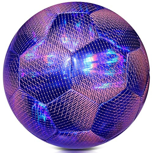 EVZOM Futsal-Ball, Futsal-Fußball, Größe 4, für Erwachsenen-Training im Innenbereich, Violett