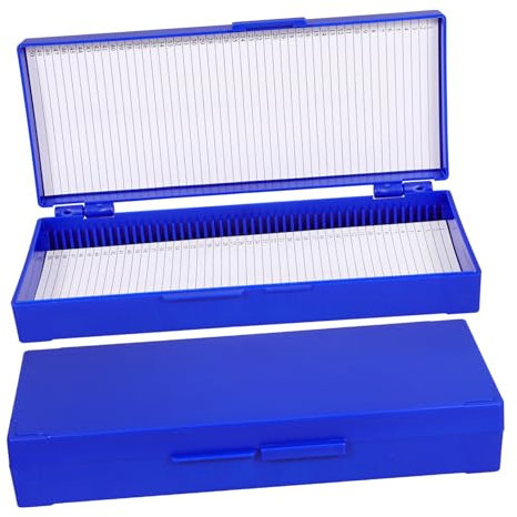 GALPADA 2-teilige Dia-hüllen Mit 50 Dia-pathologieboxen Zum Öffnen Von Dia-mailern Für Laborbedarf (dunkelblau)