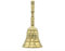 LivuX Messing Gold-Tischglocke, Höhe 13 cm, Durchmesser 5,5 cm, Gewicht 200 g – glatt Handglocke im klassischen Design, ideal für Tisch- oder Servicedekoration 1030