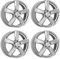 4x Dezent Felgen TU silver 6.5Jx16 ET48 5x112 kompatibel mit Mercedes Benz A B C CLA
