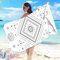 Strandtuch XXL 90x180 mm Beige Strandmatte Sandfreies Schnell Trocknendes Vielseitiges, Weiches Mikrofaser Strandtuch Damen Herren für Reise Urlaub Campin, mit Tasche Stranddecke Einfachheit 3-M