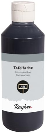 Rayher Tafelfarbe, schwarz, Flasche 250 ml, auf Wasserbasis, 35088576