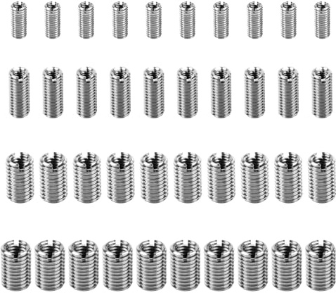 40 Pcs Helicoil Thread Repair Kit,Helicoil Thread Repair Insert Kit | M2 M3 M4 M5 M6 M8 M10,Thread Adapters Sleeve Reducing NutsThread Inserts Kit for Metal Plastic Processing Industry