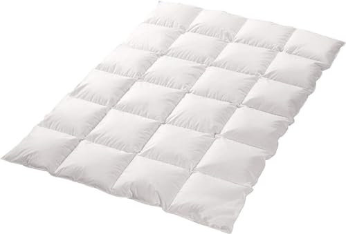 Trautesheim Bettdecke - Winterdecke aus 100% Baumwolle - Winter Bettdecke mit 70%-Daunen & 30%-Federn - Duvet Steppdecke mit 1100g Füllung - Wärmestufe 3 bis 4 ((2X) 135x200)
