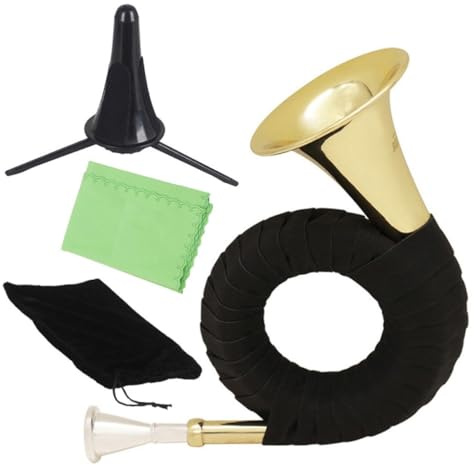 MOTHNUR Waldhorn Blasinstrument Blechblasinstrument Aus Messing Leichtes Jagdhorn Mit Natürlichem Klang Für Anfänger Und Kinder Tragbares Musikinstrument Für Draußen
