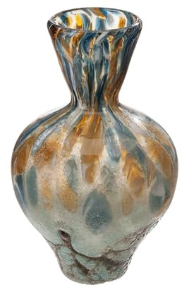 Glas Art Vase Bronko aus Glas - Braun - Höhe 24cm x Ø 15cm - durchgefärbt und wasserdicht - Blumenvase