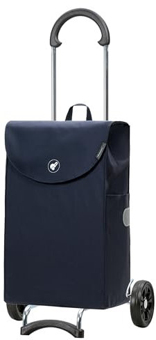 Andersen Einkaufstrolley - klappbar - 44 Liter - belastbar 40 kg - Stahlgestell - Rad Ø 15 cm - Scala Shopper Walker blau