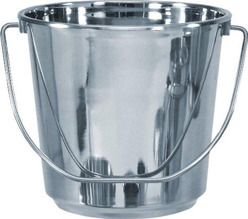 Krüger Karl Eimer, Putzeimer, Garteneimer, Mülleimer, aus Edelstahl, 9 l