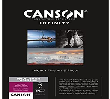 CANSON Infinity Photo Satin Premium RC 270gsm A4 Photo Paper, 25 Extra White Sheets, Ideal for Professional Photographers