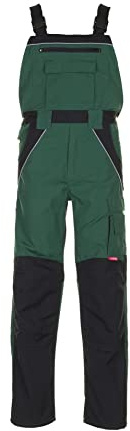 Planam 2525058 Plaline Latzhose, Grün/Schwarz, Größe 58