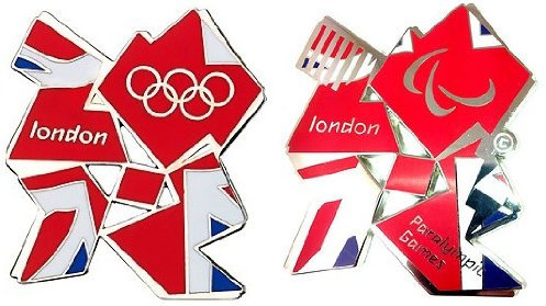 Duo Union Jack metallo frigorifero Magnet ufficiale London 2012 Olympic & paraolimpici gioco Memo rabilia regalo + GRATIS Londra 2012 ufficiale Keyring – Esclusiva Collezione Solo 5 in magazzino