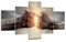 Mehrteilige Bilder auf Leinwand Symbol faust kampf Leinwandbild 125x70cm Wandbilder Dekoration Wohnzimmer Schlafzimmer Set 5 teilige Klein Wanddeko Bild Wand Kunstdruck Art Decor Canvas EA125x70-2968