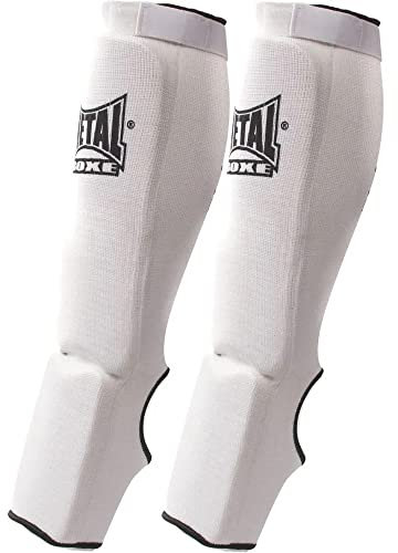 METAL BOXE Protège-Tibias/Pieds Blanc XL