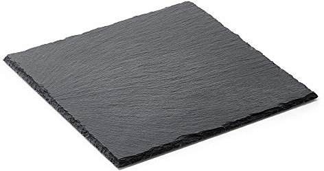 Assiette en mélamine en ardoise naturelle WAS 3314 300, 30 cm x 30 cm, hauteur 4-6 mm