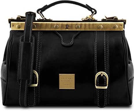 Tuscany Leather. Monalisa - Maulbügel - Arzttasche aus Leder - TL10034 (SCHWARZ)