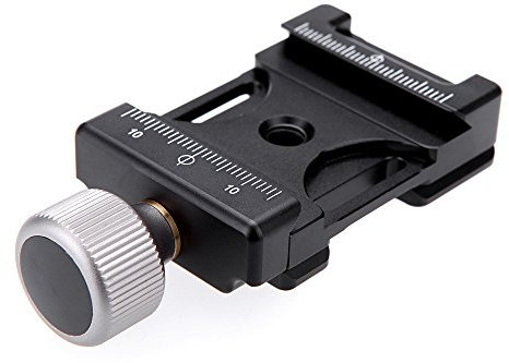 Andoer Mini Adjustable Clamp Aluminium Quick Release Plate Compatible with Arca Swiss QR 38 mm